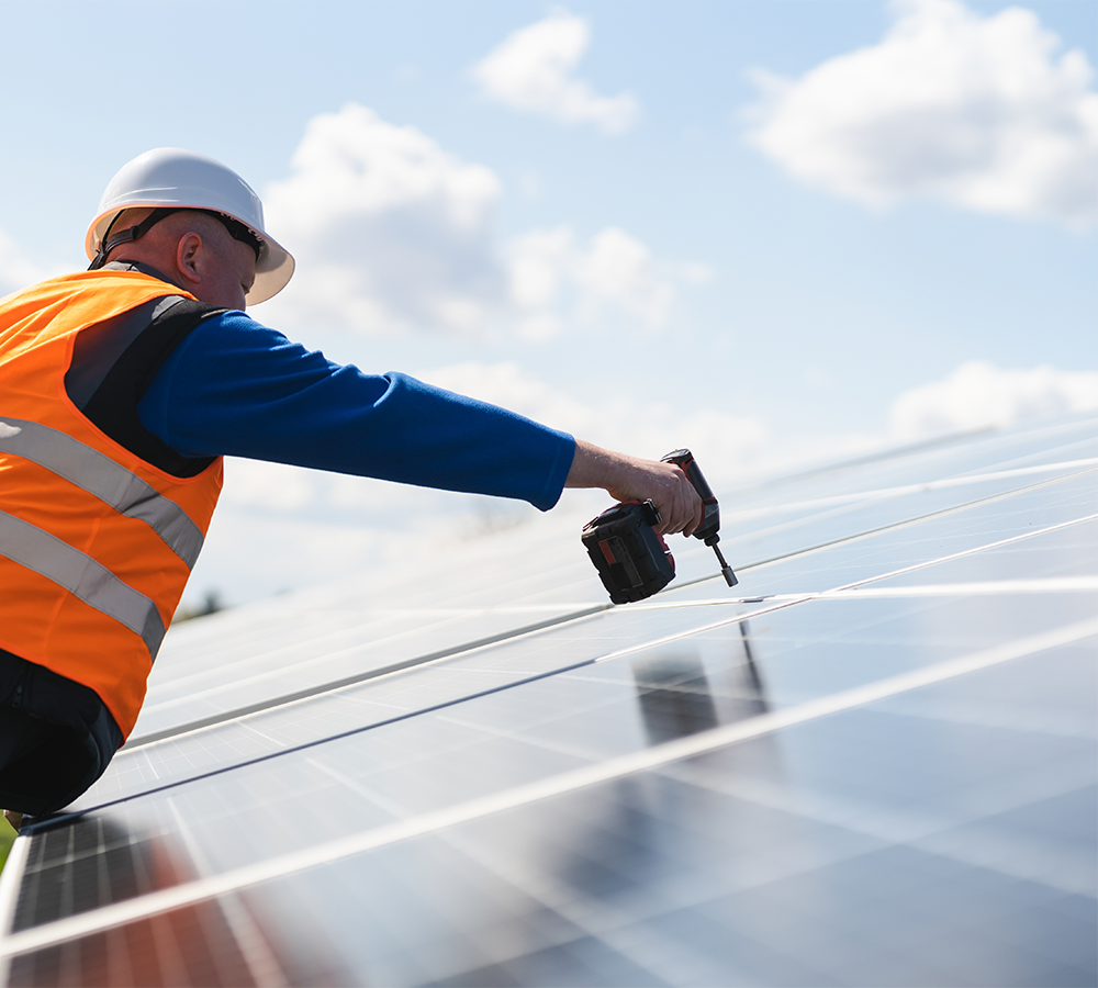 Installation de panneaux solaires